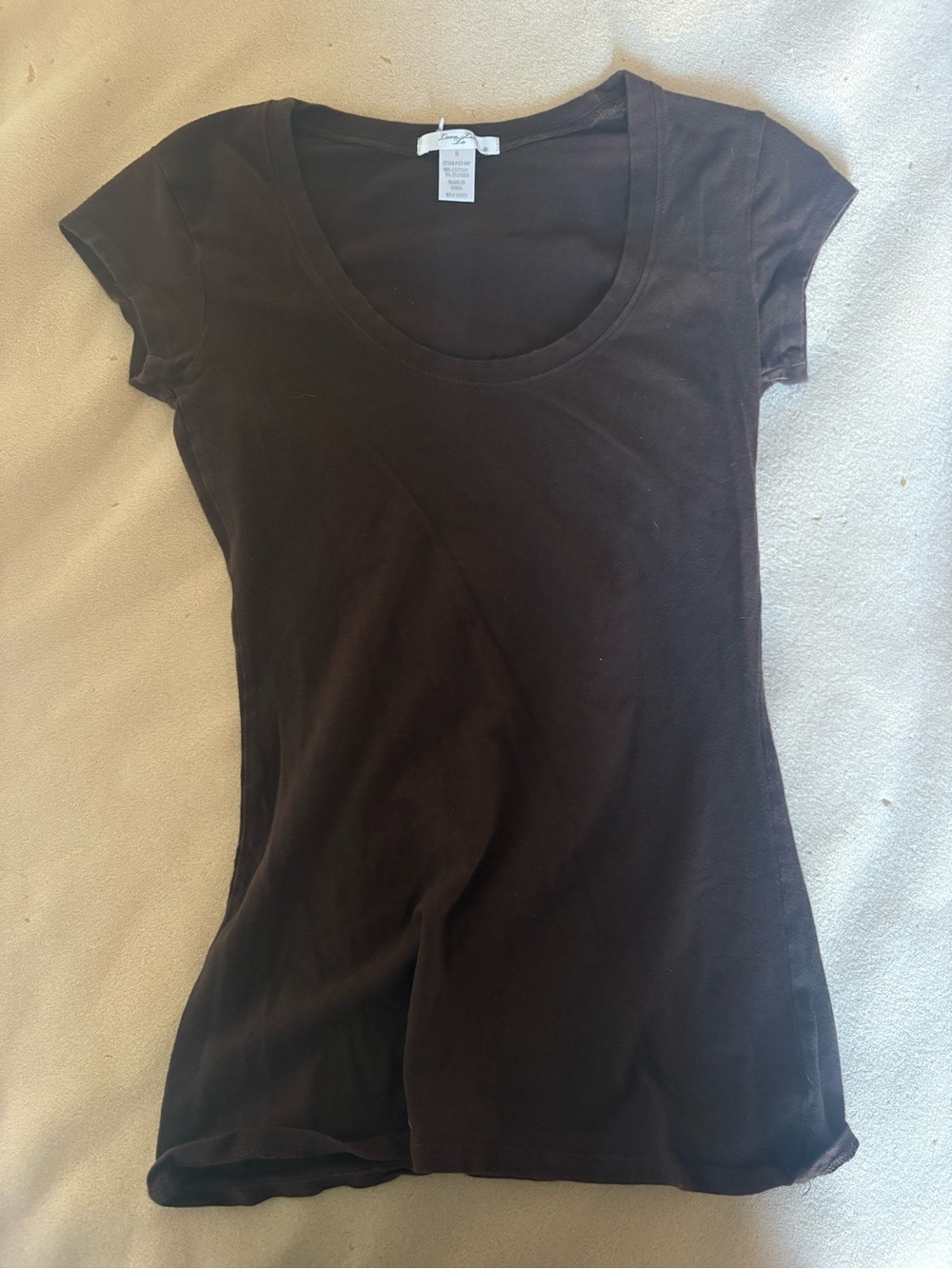 Basic Scoop Neck Women’s Tee - Espresso Brown
